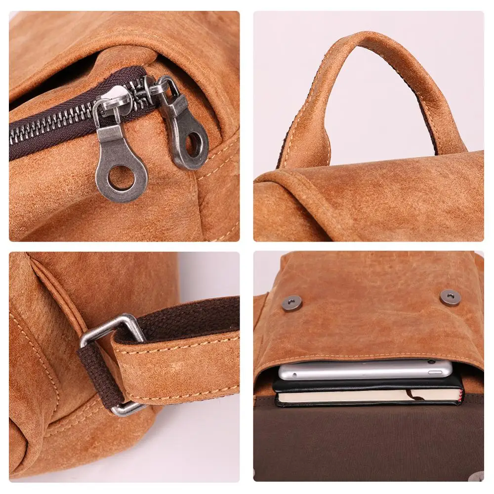 Мужской рюкзак из воловьей кожи JOGUJOS повседневный для ноутбука 15 6 дюйма