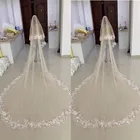 Фата свадебная с длинными кружевными краями, 3,5 м