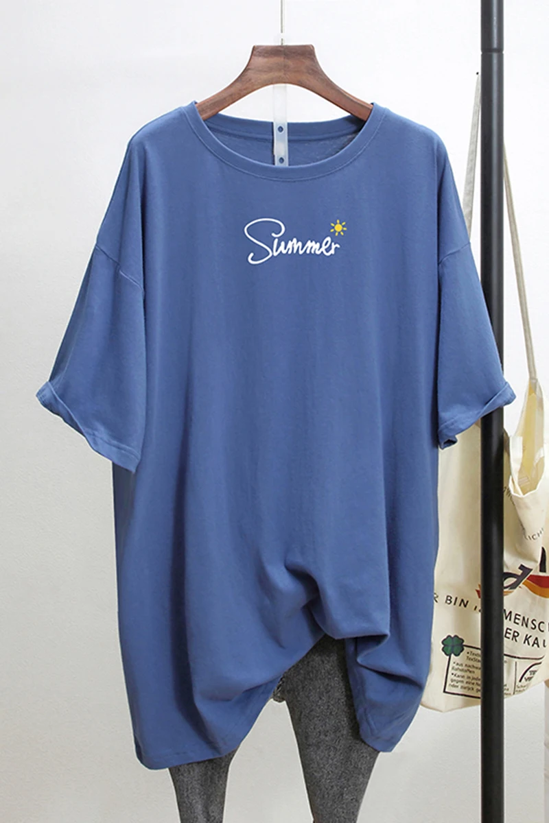 

JVCAKE NEW T shirt women kawaii oversize plus size short sleeve white tops 4xl women clothing