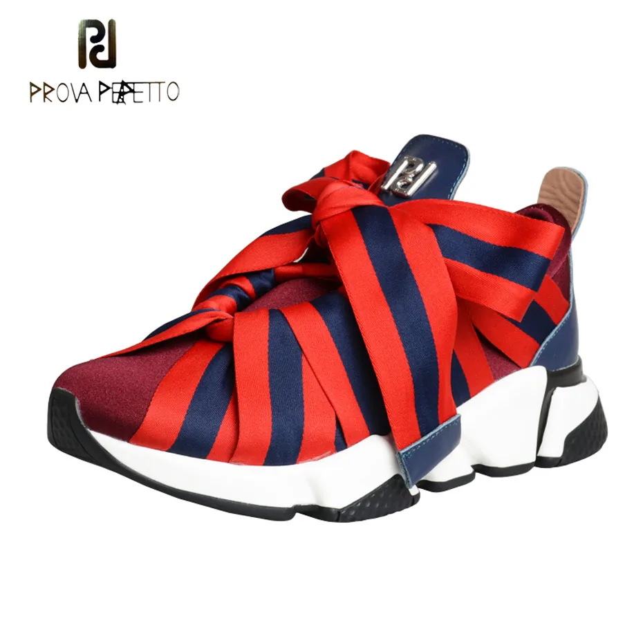 Женские кроссовки на шнуровке Prova Perfetto Разноцветные Повседневные Дышащие