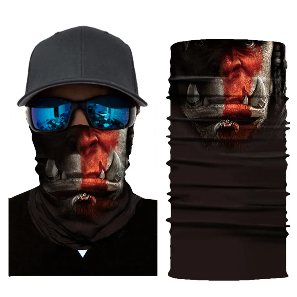 Балаклава с 3d рисунком черепа шарф-грелка для шеи гетра полуобложка лица