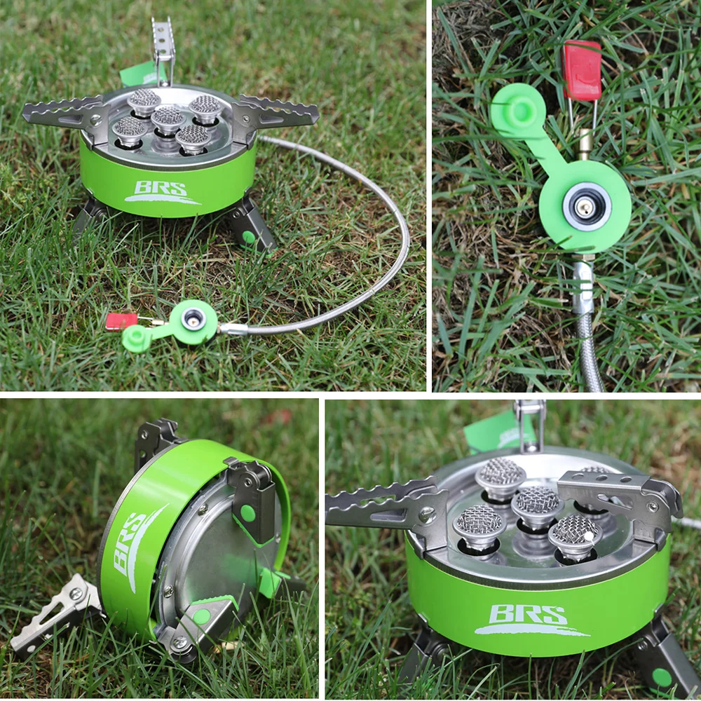 

Brs-75 Powerfully Folding Gas Stove Camping Hiking Burners picnic Equipment Stainless Steel Gas Burner 7500W Windproof