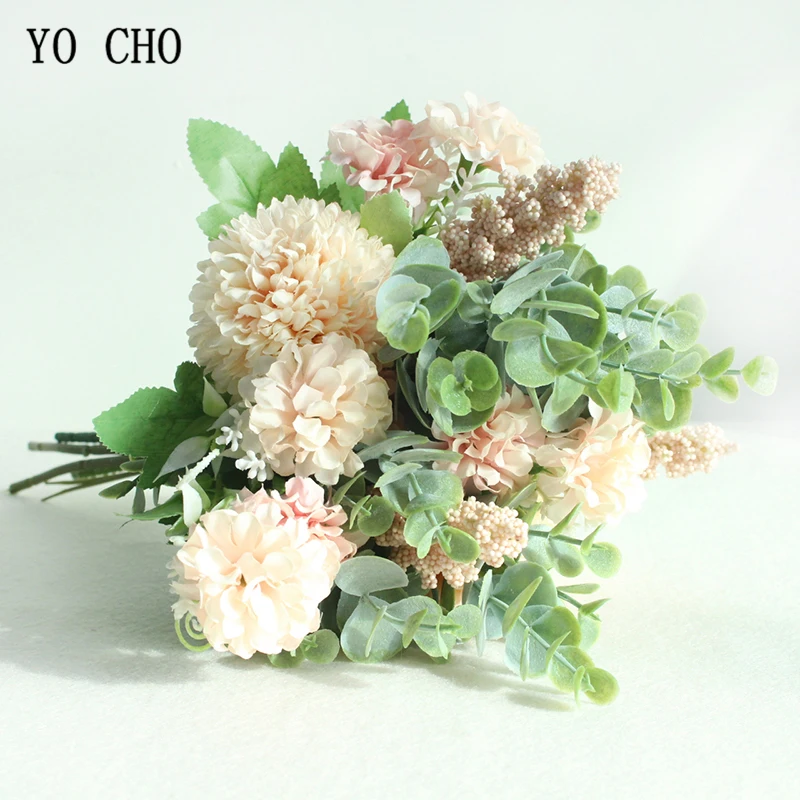 YO CHO Хризантема свадебный цветок искусственный китайский краб яблоко для