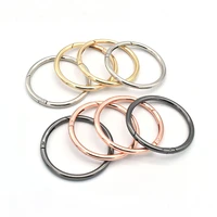 61mm gold metal spring ring round ring gate spring snap hook gate o ring round push snap hooks for purses and handbags 2pcs