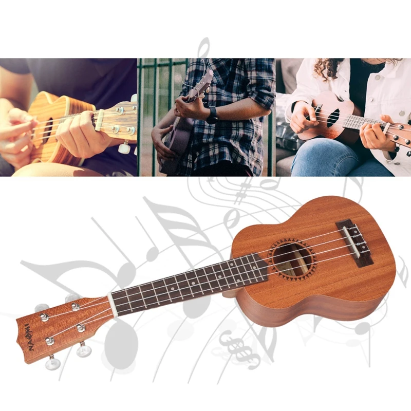NAOMI Студенческая сопрано укулеле с Aquila струны Sapele Ukulele для студентов начинающих |