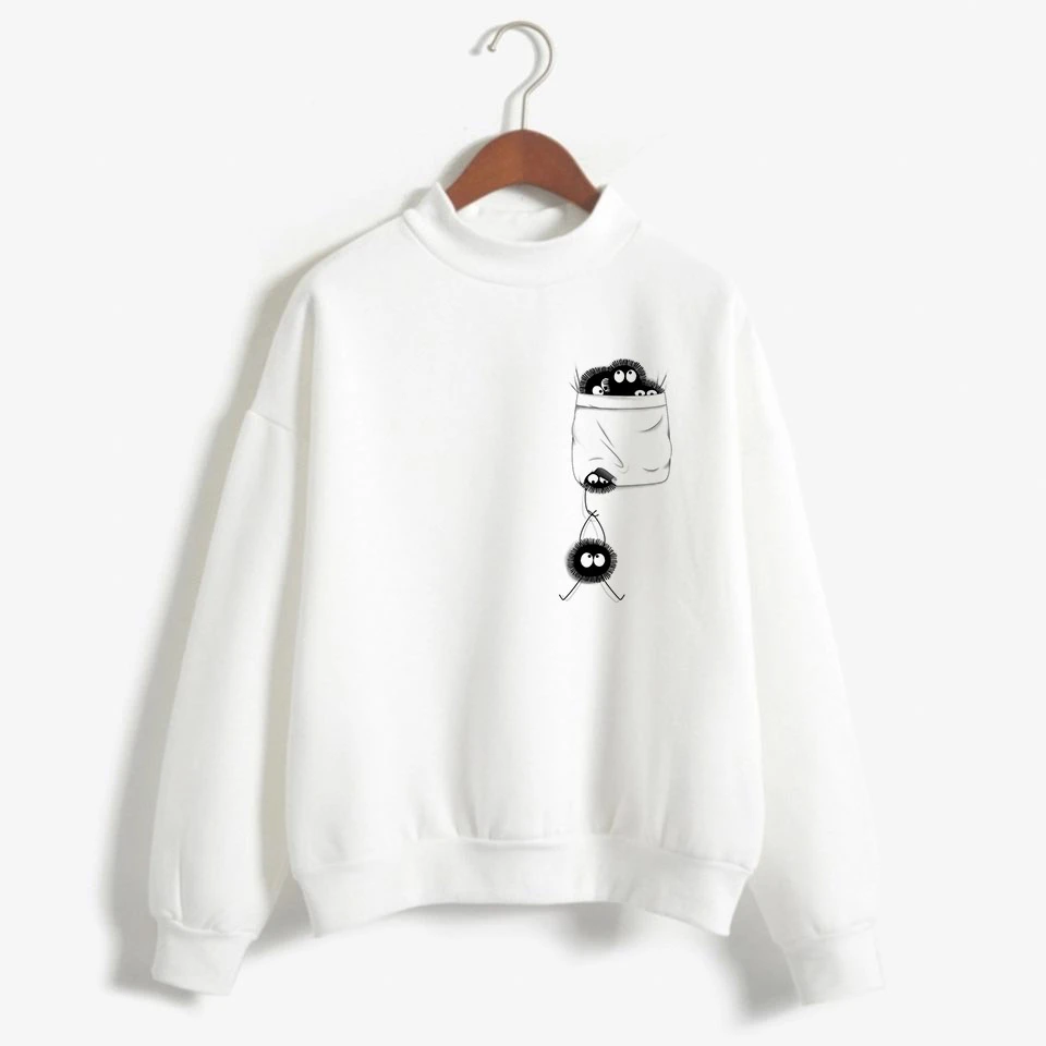Totoro Studio Ghibli Kawaii Harajuku Толстовка для женщин Ullzang Красивый Веселый мультяшный Аниме толстовки 90s Графический Hoody женский - Цвет: 2