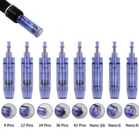 1050pcs needle cartridge bayonet for derma pe a1 9 1236 42 pin nano cartridge microneedling pen tattoo micro needles tips
