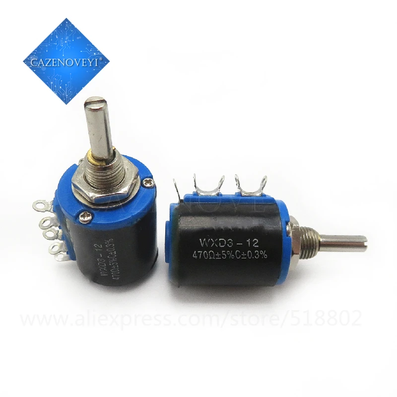 

2PCS WXD3-12-1W 100 220 470 1K 2K2 3K3 4K7 10K 22K 33K 47K Ohm 100R 220R 470R 2.2K 3.3K 4.7K WXD3-12 1W Wirewound Potentiometer