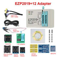 upmely ezp2019 12 adapter usb programmer full set high speed spi test clip sop816 support 24 25 93 eeprom flash bios smart chip