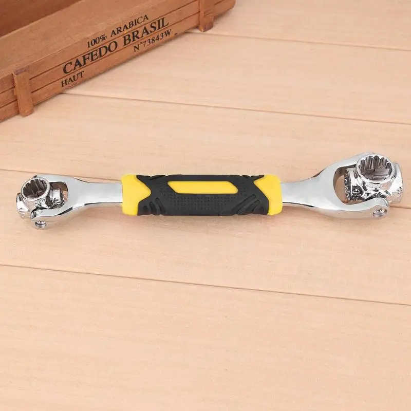 

360 Degree Rotation Spanner Universal Furniture Car Repair Hand Tool Socket Wrench Rotary Spanner Work with Spline Bolts 48 in 1