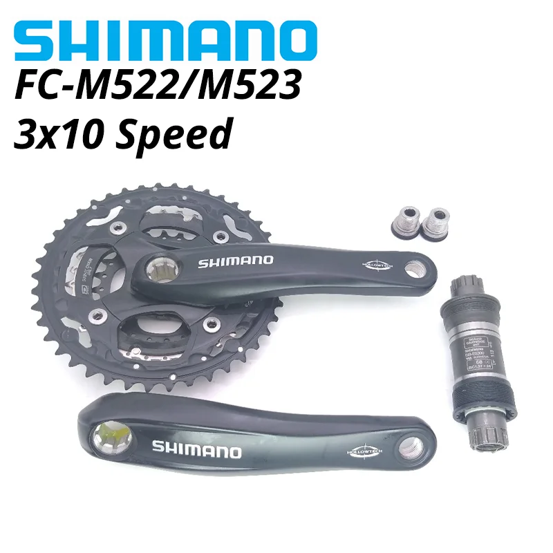 Shimano FC M522 M523 Кривошип горного велосипеда 10S 30 скоростей hollowtech диаметра окружности