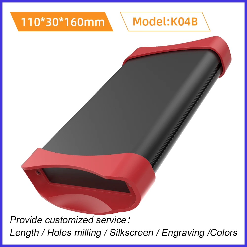 

Electronic Components Resistors Enclosure OEM Instrument Aluminum Box Top Anodized Pcb Enclosures Outdoor Electric K04B 110*30mm