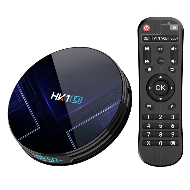 

HK1 X3 Android 9.0 S905X3 Smart TV Box 4GB DDR3 64GB 2.4G 5G Wifi