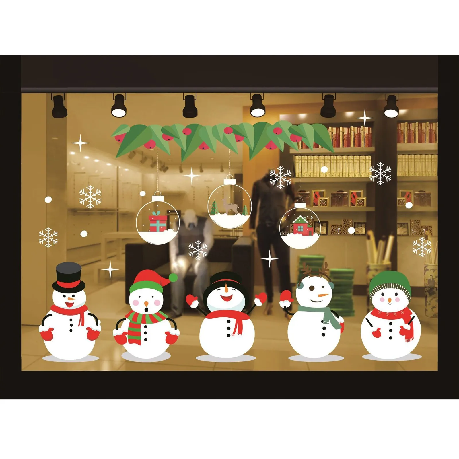 Наклейки рождественские украшения для дома с Рождеством настенное искусство