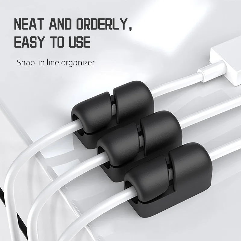 USB держатель кабеля для передачи данных защитный органайзер проводов на липучке