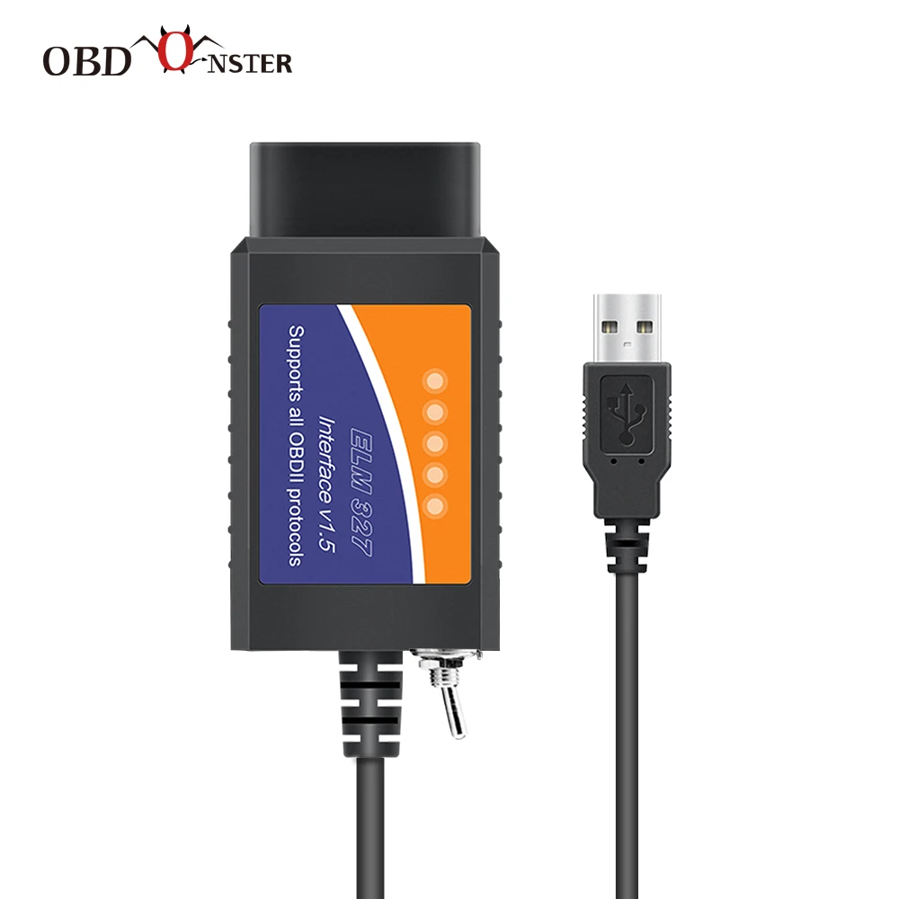 ELM327 OBD2 сканер elm 327 USB v1.5 Bluetooth считыватель кодов автомобильный диагностический
