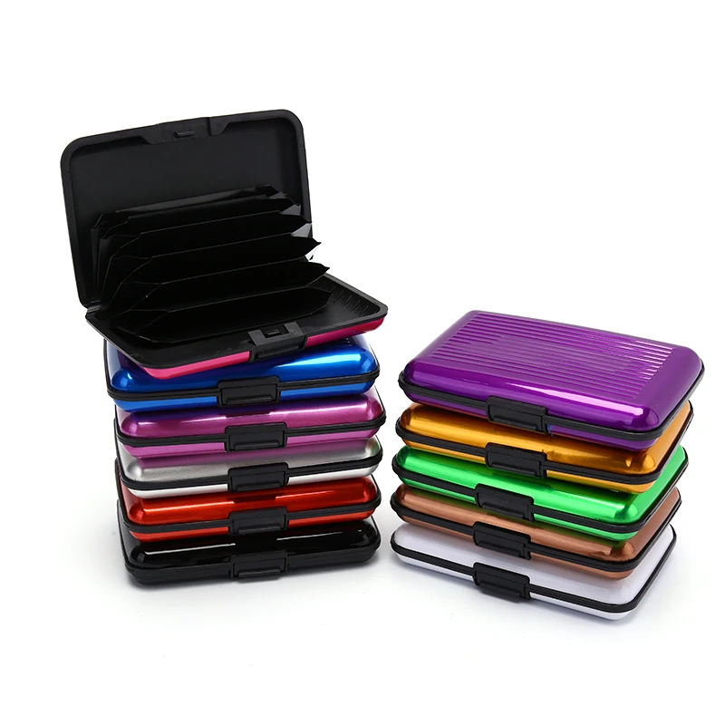 

1PC Metal Pocket Mini Case ID Credit Card Holder Scan Protected Aluminium Wallet