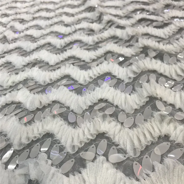 

Online shop explosion section melon seeds sequin cloth fabrics women's dress costumes embroidered sequins fabric factory direct