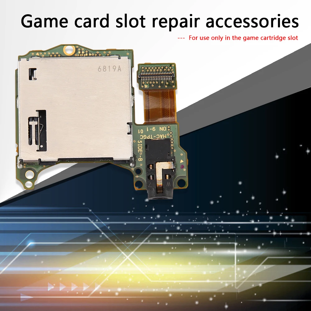 

Game Card Slot with Headphone Jack Boards Lightweight Games Playing Elements for Nintendo Switch Replacement Part