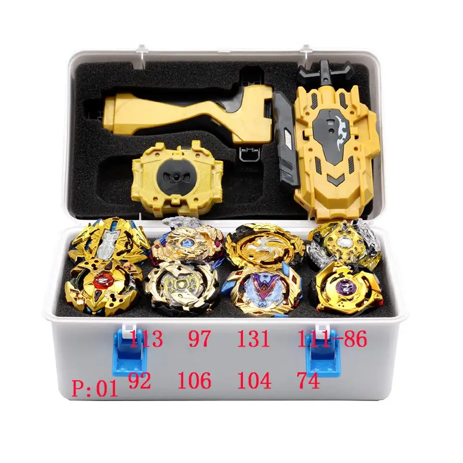 Волчок Beyblade с лаунчером металлический Набор для волчков золото бейблэйд игрушка
