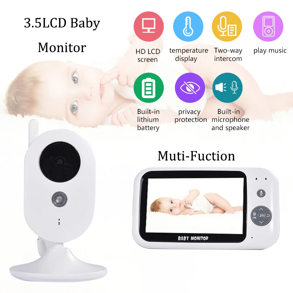 3.5TFT ЖК дисплей Дисплей Беспроводной Видеоняни и радионяни многоязычный