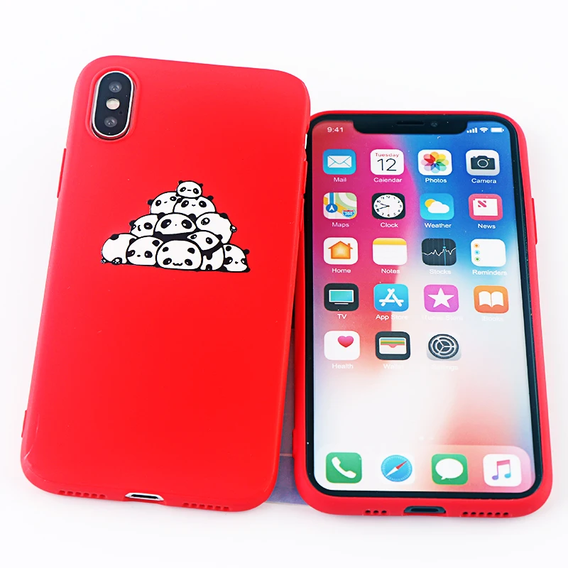 Чехлы для телефонов с пандой IPhone 11 Pro X XS MAX XR 6s 7 8 Plus мобильный чехол Модный мягкий