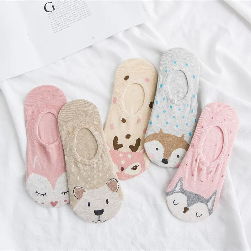 1 пара = 2 шт. летние разноцветные короткие удобные носки из хлопка с изображением