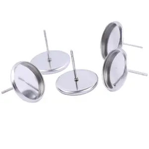 20 шт., заготовки для кабошона из нержавеющей стали, 6 мм, 8 мм, 10 мм, 12 мм, 14 мм, 20 мм