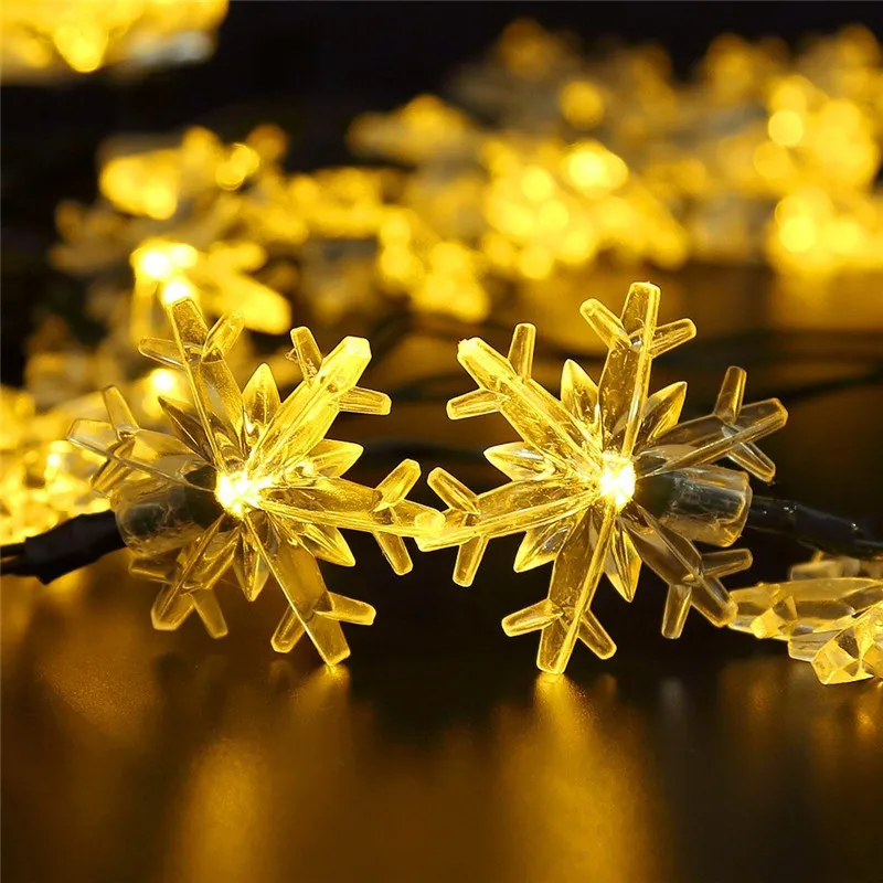 

Snowflake LED String Lights Festival Leds Light for Window Decoration Solar Power Outdoor Ornament Fairy Lights Festoon Luces