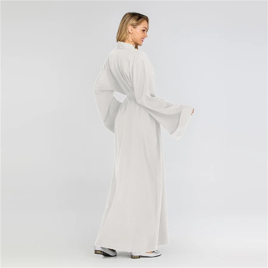 Siskakia мусульманская женская одежда abaya Brief solid casual Muslimah Jubah 7 цветов мусульманская Дубайская одежда с тонким поясом новое поступление