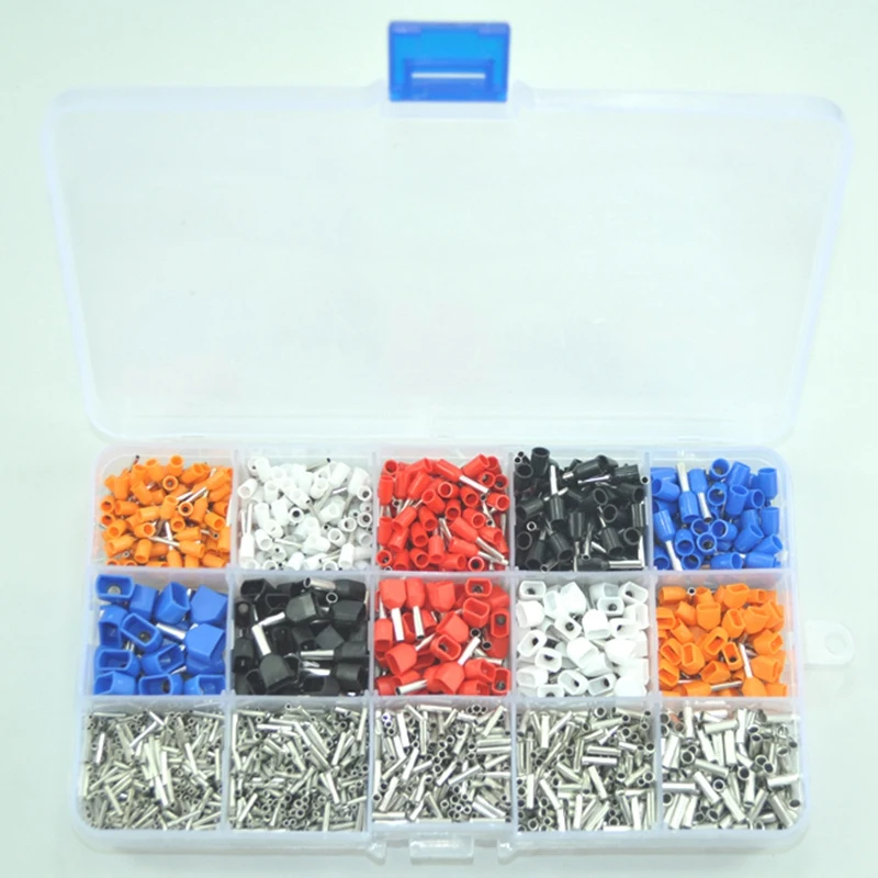 2340 шт./лот смешанные наконечники электрические кабельные в наборе для провода