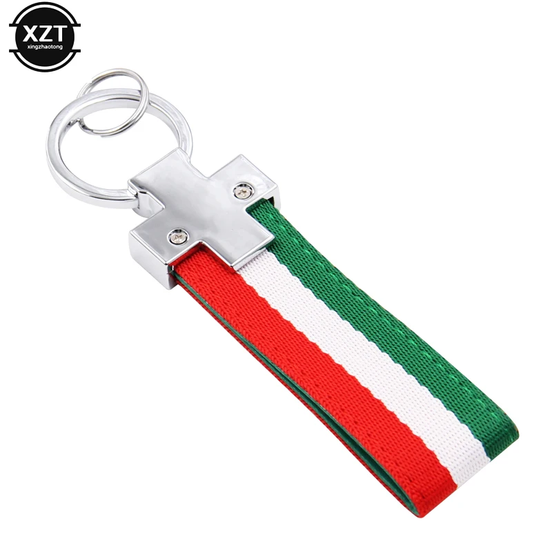 

Nylon Leather belt Key Ring Keyring Keychain Germany Flag Key Chain For BMW M Tech M Sport 1 3 5 E36 E37 E46 E39 E53 E60 E90 X5