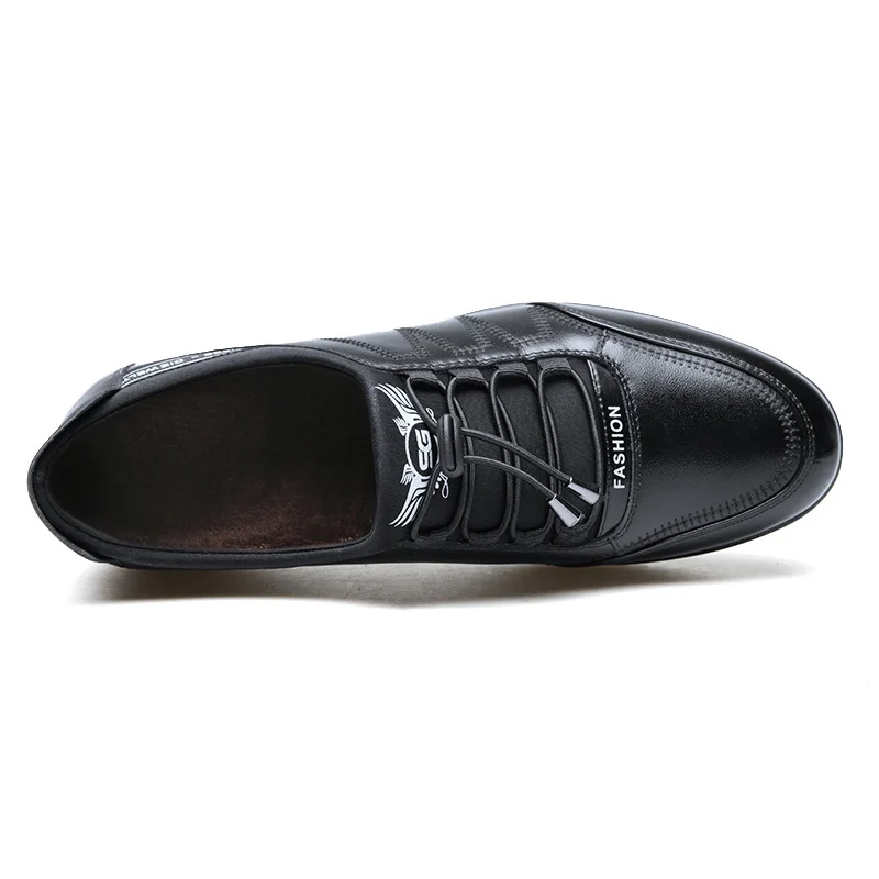 Мужская повседневная обувь из натуральной коровьей кожи черные Лоферы без