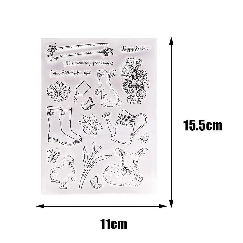

Gardening Transparent Clear Stamps / Silicone Seals 1PC Photo Album Card / Roller Making For DIY Scrapbooking Stamp P2O5