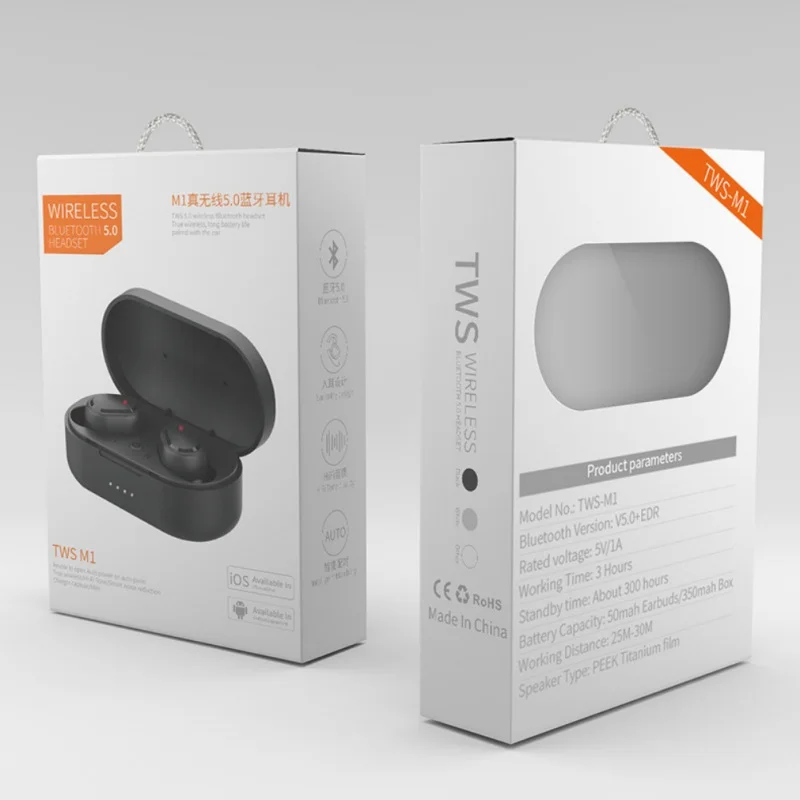 Eshoee TWS наушники-вкладыши для Bluetooth 5 0 Автоматическое Сопряжение Беспроводной