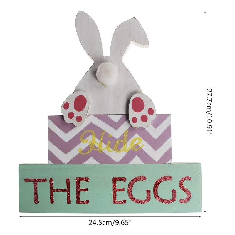 

OOTDTY Cute Rabbit Bunny Hide the Eggs Easter Decorations Valentine's Day Wedding Ornament DIY Craft Photo Props