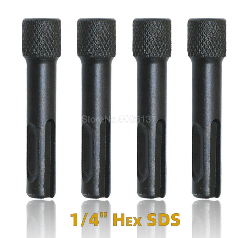 

1/4" Hex SDS Plus Steel Socket Adapter Hexagonal Extension Electric Tool Accessories Driver Drill Shank Bit With Knurled