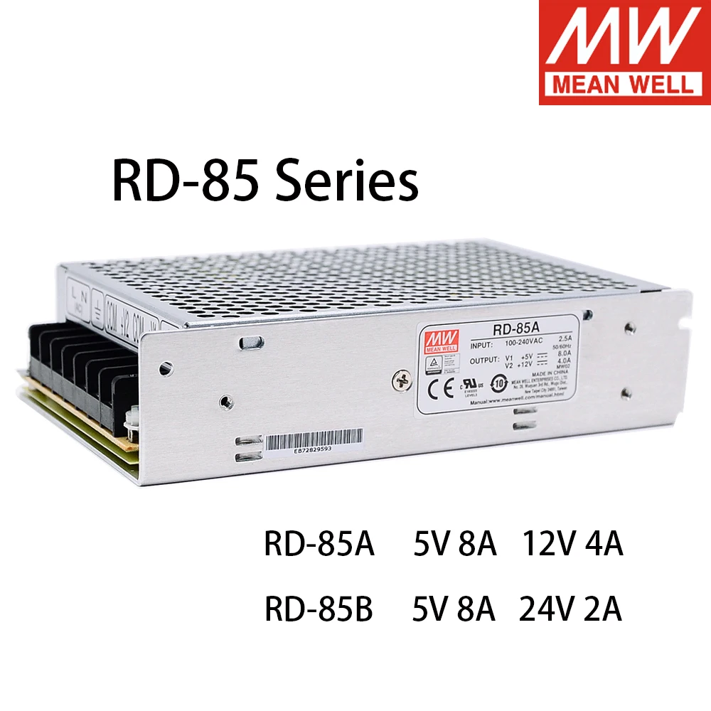 Mean Well RD 85A 5V 8A 12V 4A 85B 24V 2A двойной выходной импульсный источник питания meanwell 110V 220V AC