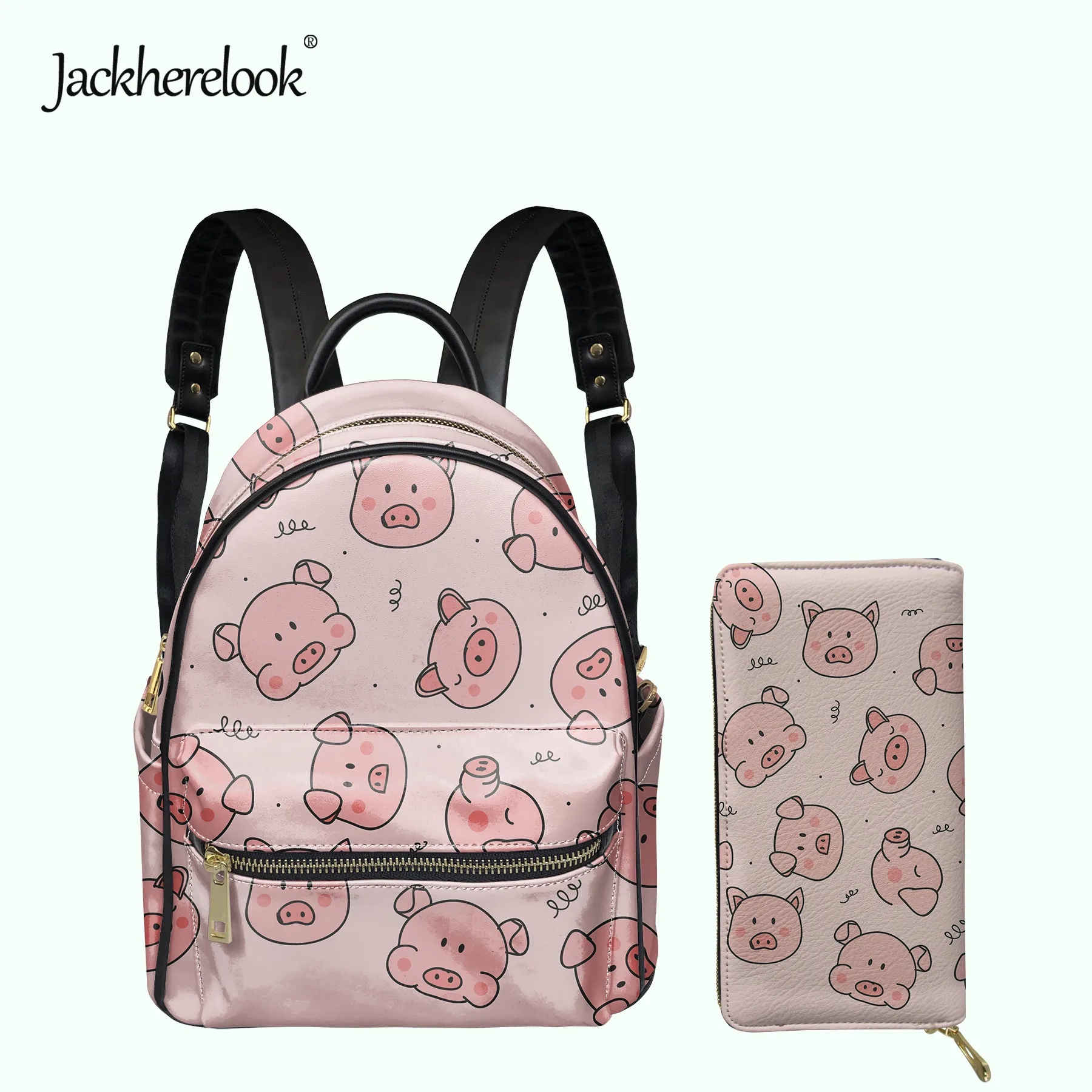 

Женский школьный мини-рюкзак с отделением для карт и кошельком