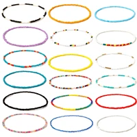 bohemia glass beaded necklaces for women trend handmade choker necklaces jewelry accessories gifts 40cm15 68 long 1 piece