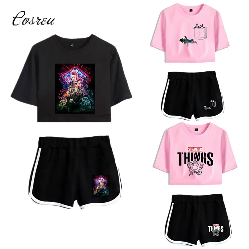 Stranger Things футболка Дастин странные вещи Толстовка шорты для косплея девушка бега