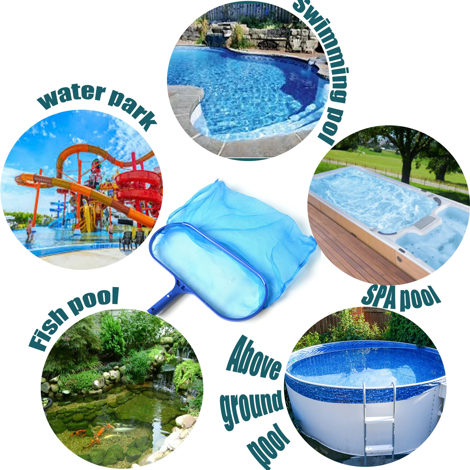 Мелкая сетка для бассейна сетчатый мешок лопатка листьев с низким