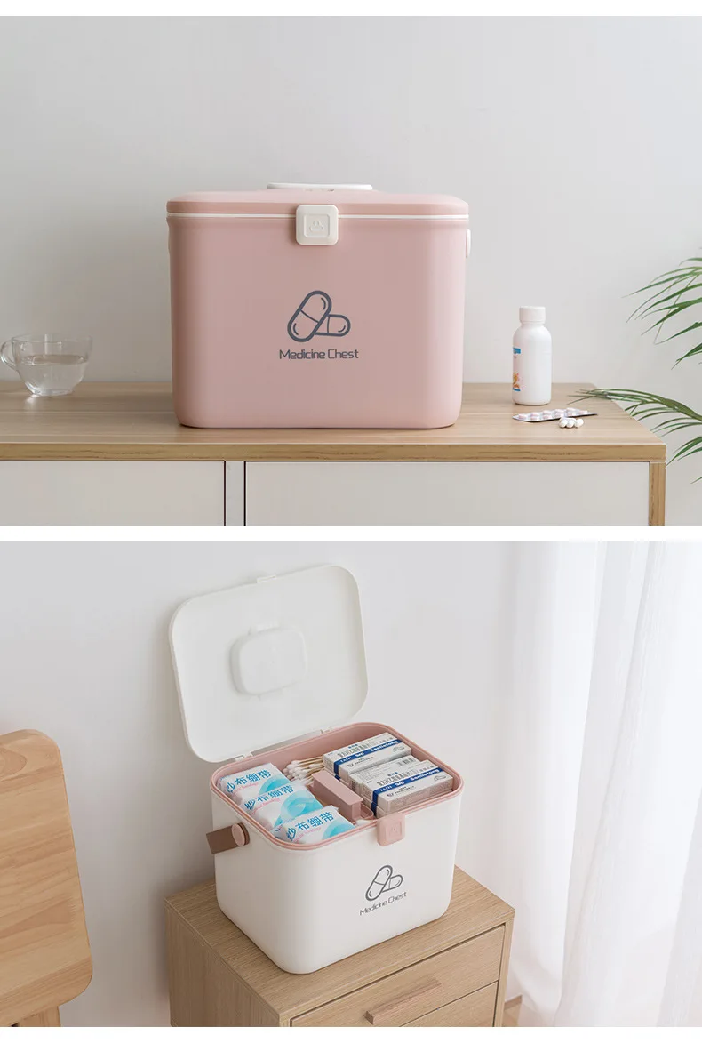 

Family Medicine Kit Storage Large Household First Aid Kit For Epidemic Prevention Control Multi-function Box Organizer Box