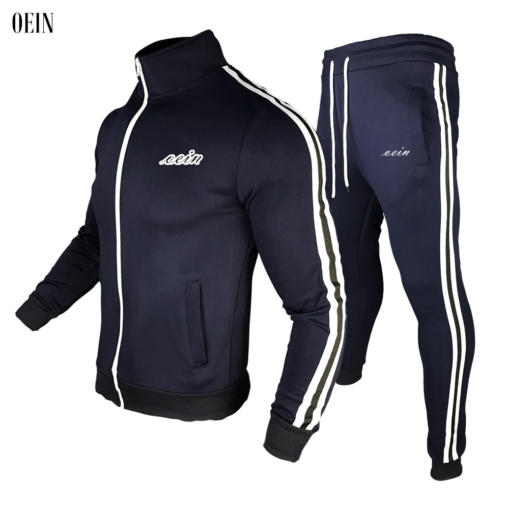 

OEIN men's sportswear jacket suit Men's sportswear cardigan air stripe men's casual track jogging suit