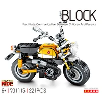 technical japan motor vehicle building block honda monkey motorcycle model steam assembly bricks educational toy collection