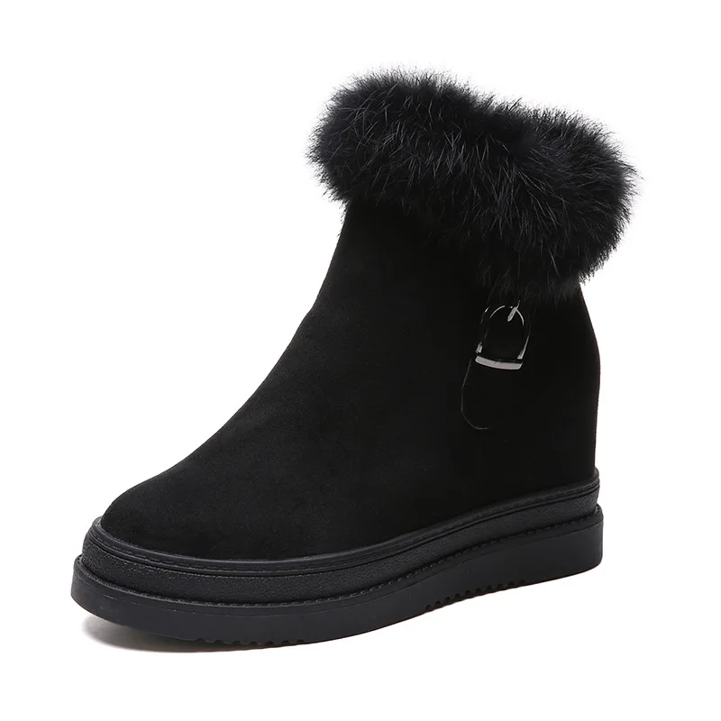 Женские зимние ботинки коллекция 2019 года женские Теплые ботильоны из флока и