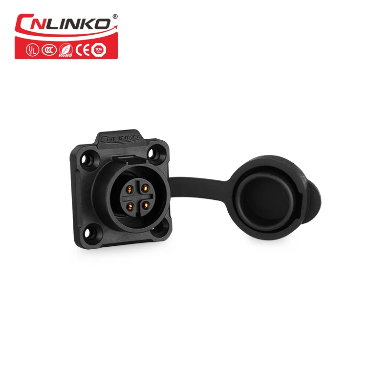 female socket CNLINKO 4Pin IP67 водонепроницаемый герметичный Круговой Электрический мощность вилки и розетки 12 В DC панель крепление Пластиковый Кабельный разъем - Цвет: female socket