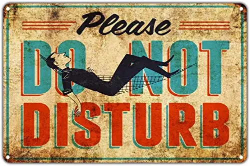 

Please do Not Disturb Quiet Retro Wall Home Decor 12x16 Metal Signs