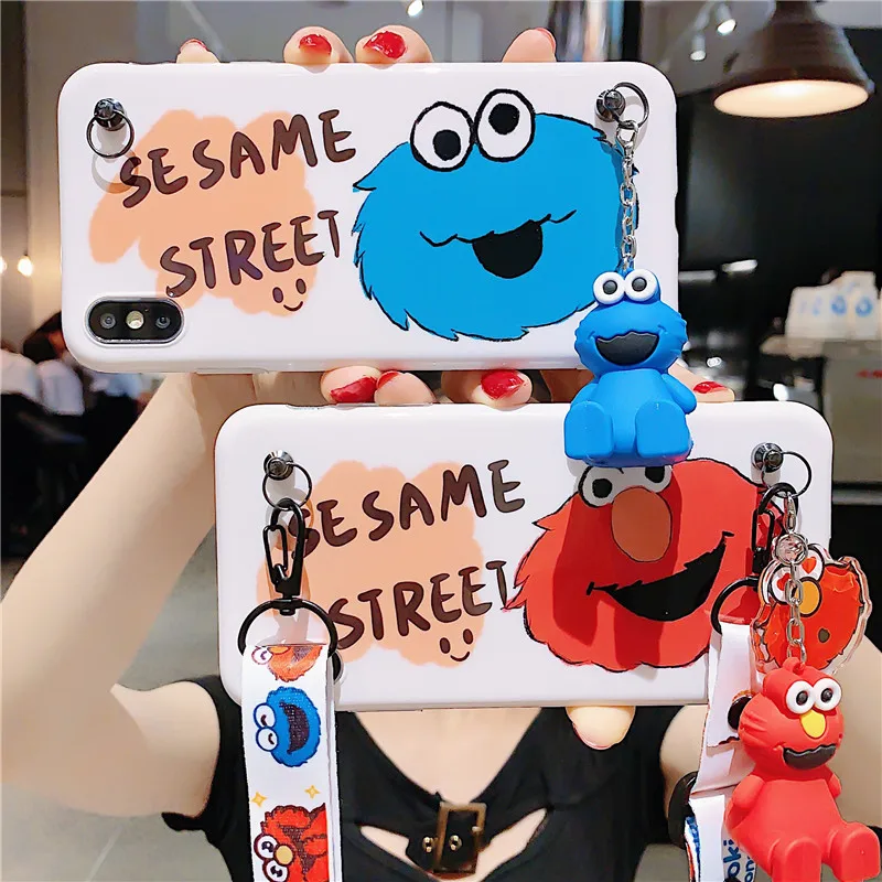 For iphone XR 3D Totoro soft Phone Case iPhone X XS max 8plus 7plus 6 6S 6p Cute Monsters TPU Back Cover+toy+strap +stander |