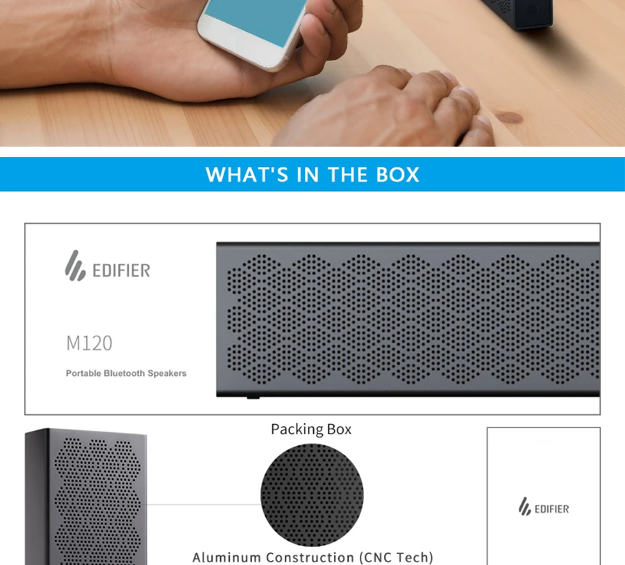EDIFIER MP120 bluetooth динамик Поддержка TF карты AUX вход технология ЧПУ двойной полный диапазон bluetooth 5,0 колонки
